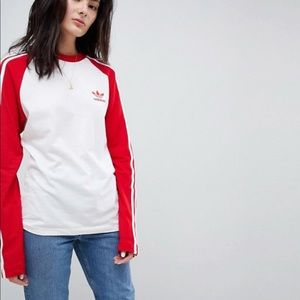 adidas 3 striped top